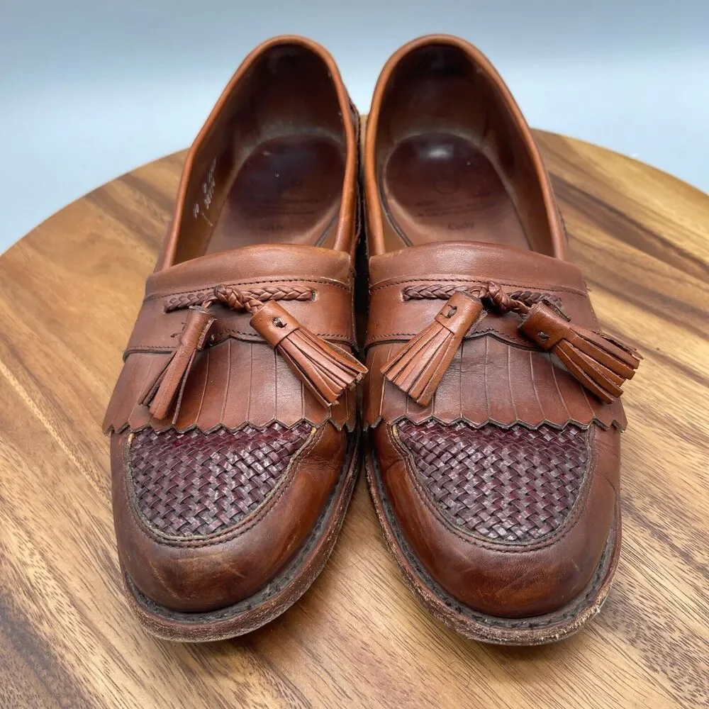 Allen Edmonds Cody Loafers Mens 10 D Brown Leather Tassel Dress Shoes Oxfords